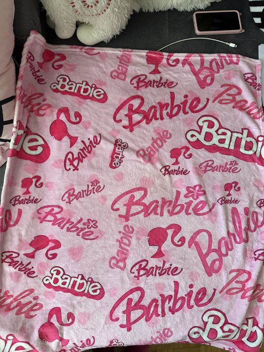 Nowy Kocyk Barbie różowy mięciutki
