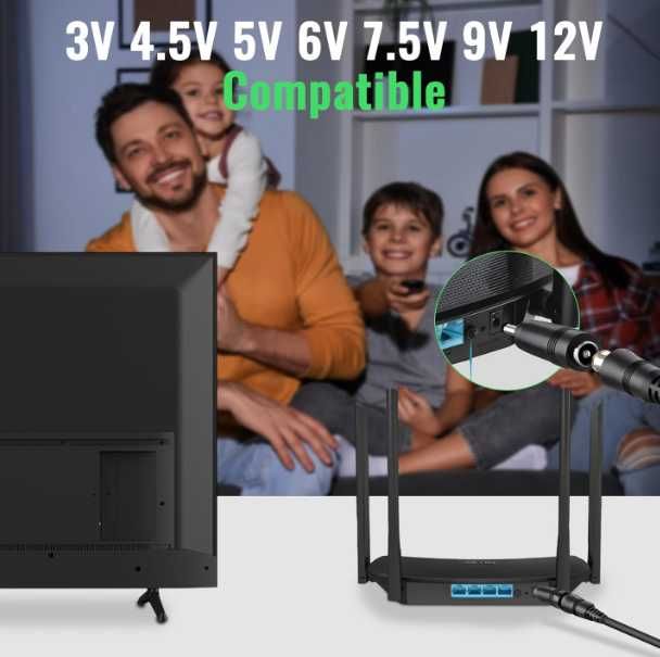 Uniwersalny zasilacz AC do DC 3V 4,5V 5V 6V 7,5V 9V 12V 1A 1,2A