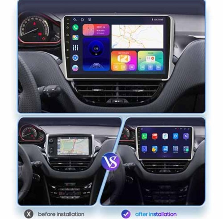 Radio Nawigacja GPS Peugeot 208, 2008, 2012 - 2019 Android 4GB 64GB SI