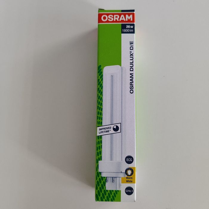 Świetlówka kompaktowa Osram dulux D/E 26W warm white