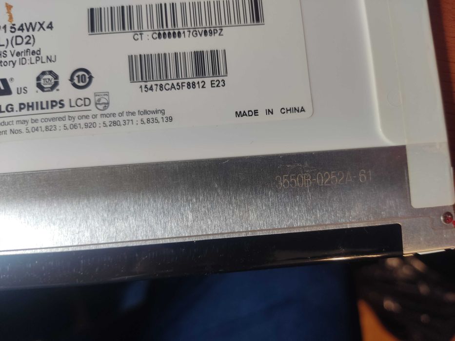 Ecrã LCD 15.4" WXGA 1280x800 1CCFL - LP154WX4 (TL)(D2)64585822050178124