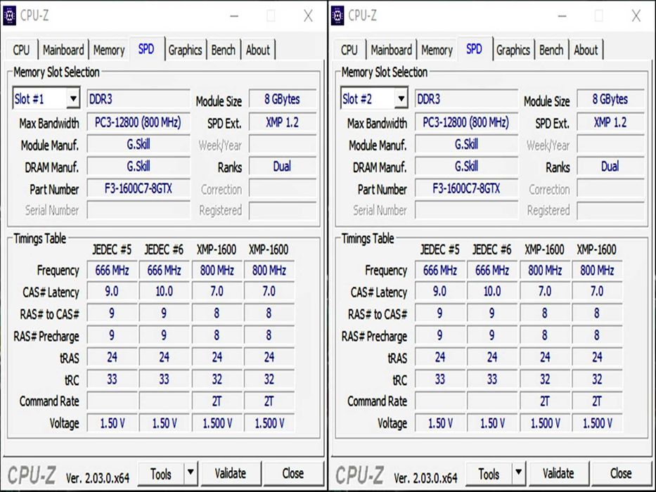 DDR3 16GB G.SkiLL TridenTx 12800 -Komputer