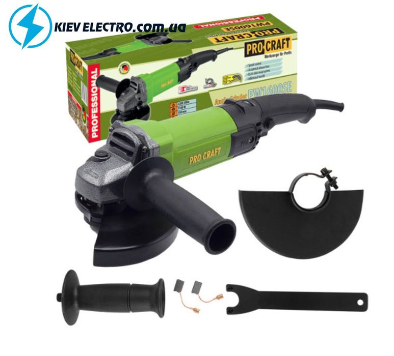 Болгарка УШМ Procraft PW1600ЕS 150 мм (Регул об-тов) СКИДКА - 15 % !!