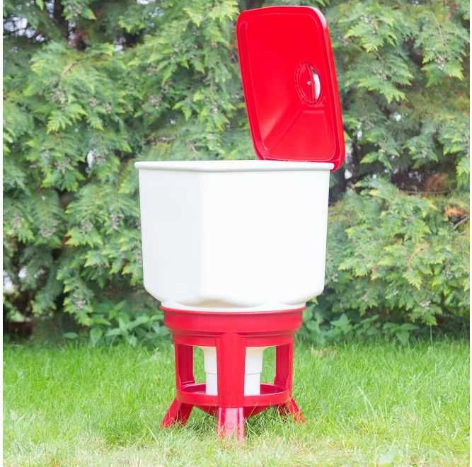 Poidło automatyczne z zasobnikiem 50L dla drobiu kur + Gratis