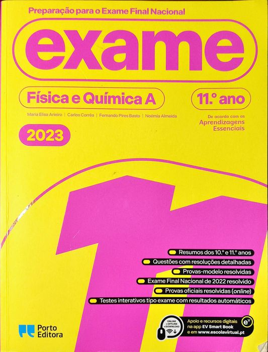Livros de preparação para exame de física e química