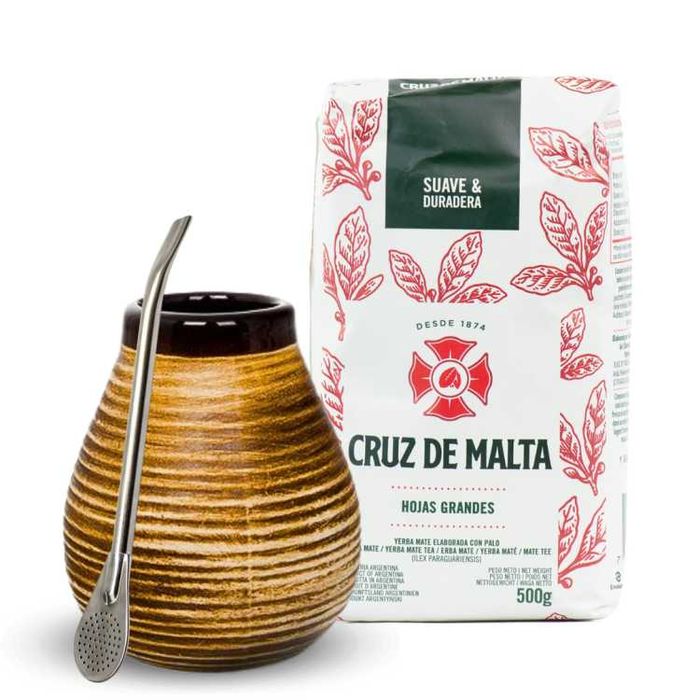 Zestaw Yerba Mate Cruz de Malta Elaborada + Akcesoria