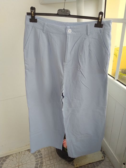 Calças azuis claras confortáveis, casual chic - Shein - Tamanho XL