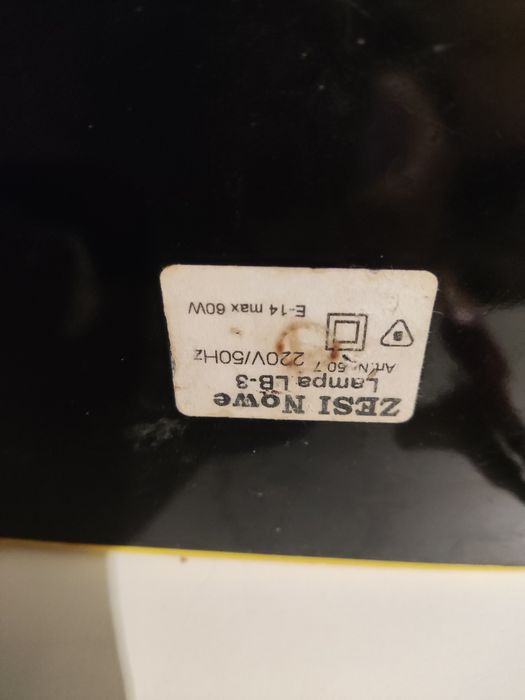 Lampka nocna ZESI Nowe LB-3 biurkowa z czasów PRL-u Vintage