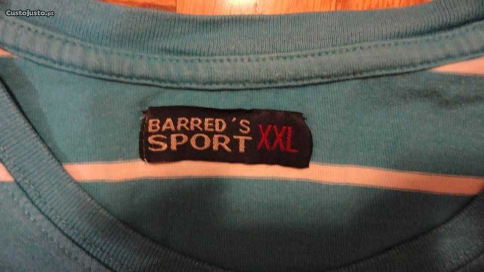 T-shirt de homem azul Barred's Sport
