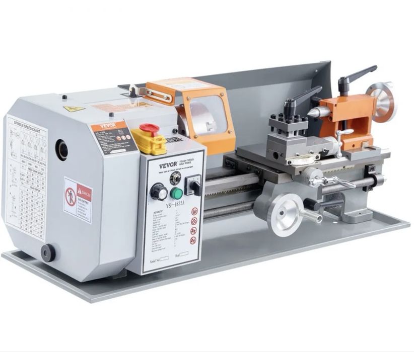Nowa tokarka Vevor 500W metalowa skrzynia biegow.