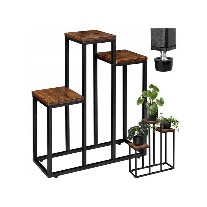 Stojak na kwiaty metalowy na rośliny kwietnik stojący industrialny