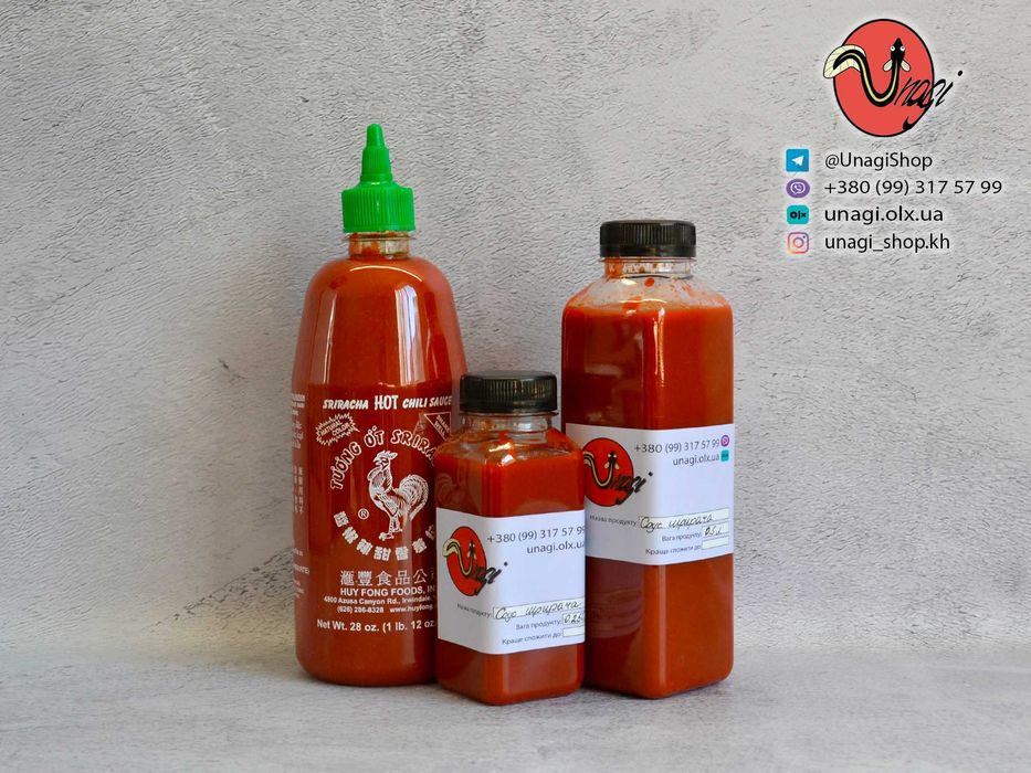 соус Sriracha (250 л, 0,5 л, 0,793 л)