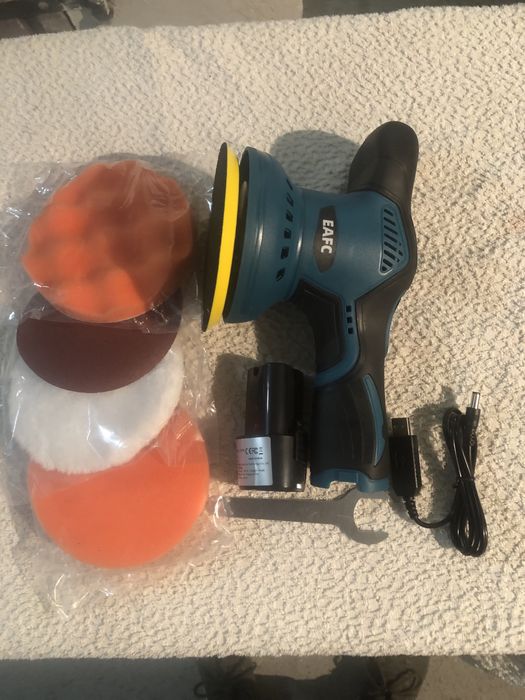 Nowa mimośrodowa , bezprzewodowa polerko szlifierka , dwie baterie !