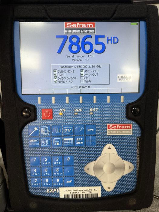 Tester Fluke Networks DTX-1800 plus miernik natężenia Sefram 7865 HD