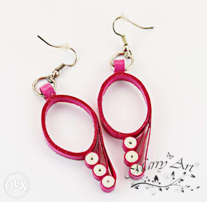 Kolczyki-quilling - papier