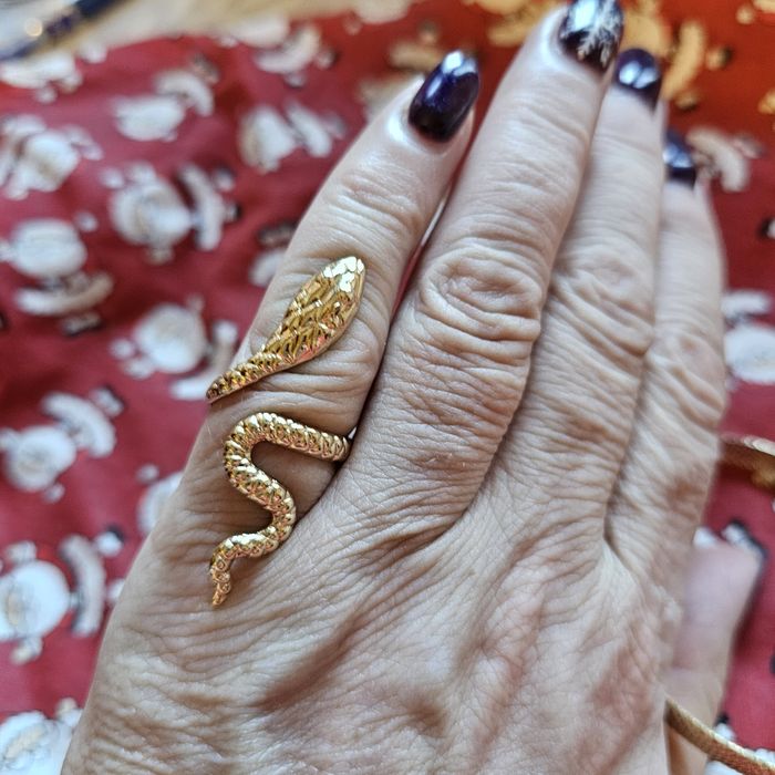 Zestaw branzoletka +pierścionek żmijka