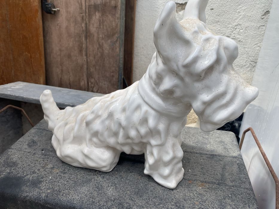 Cao de louça para jardim