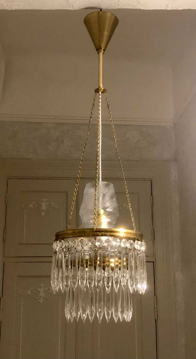 Винтажная  хрустальная люстра