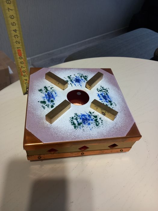 Турка Джезва Медная в хроме Подогрев для еды Раритет Винтаж Гарантия