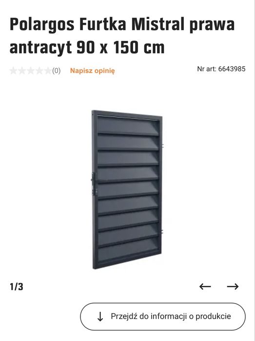 Furtka mistral antracyt