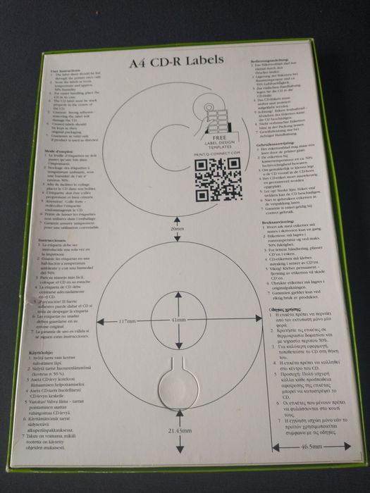 Etykiety samoprzylepne na płyty cd