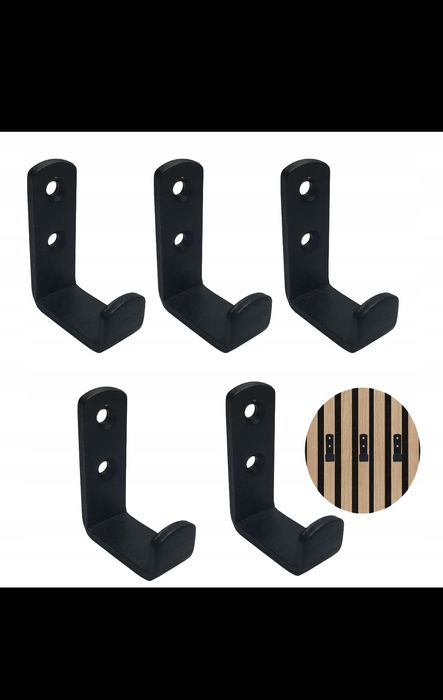 Zestaw metalowych wieszaków ściennych 6 sztuk