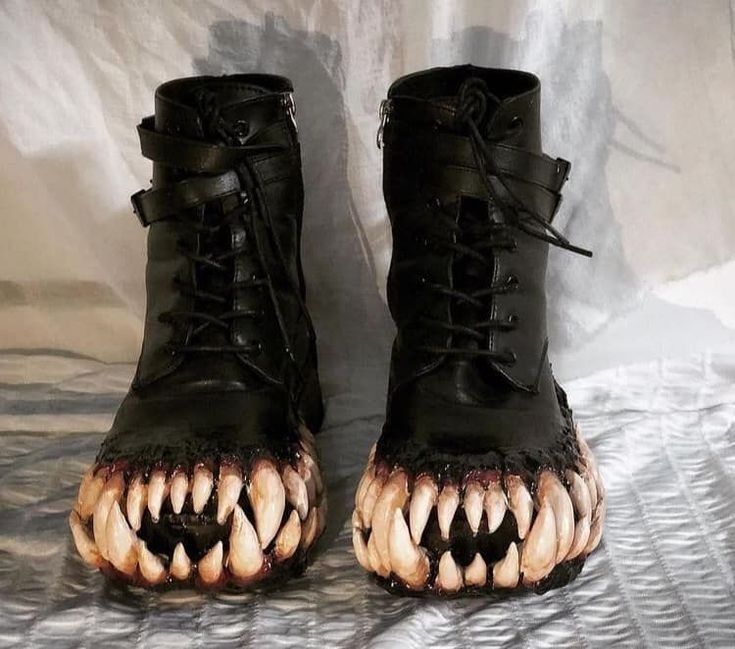 venom teeth boots, nightmare boots
