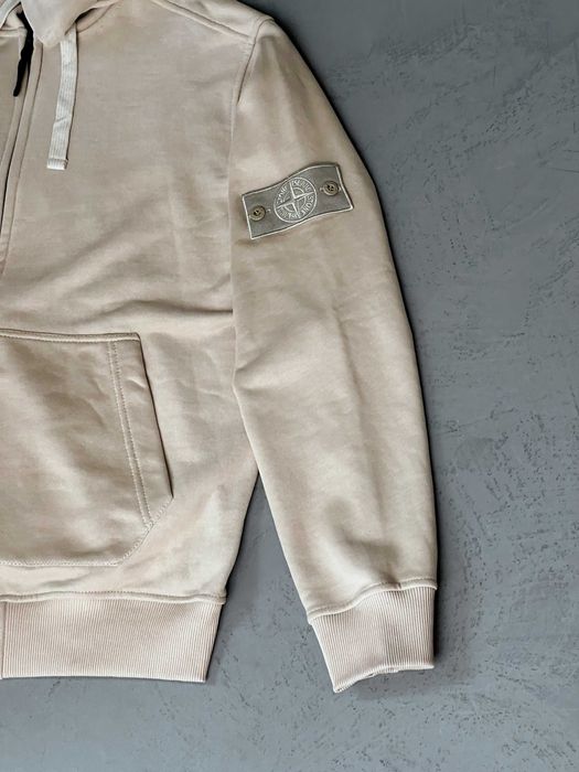 Зіп худи Stone Island бежевий гост ghost кофта зип стон айленд зипка