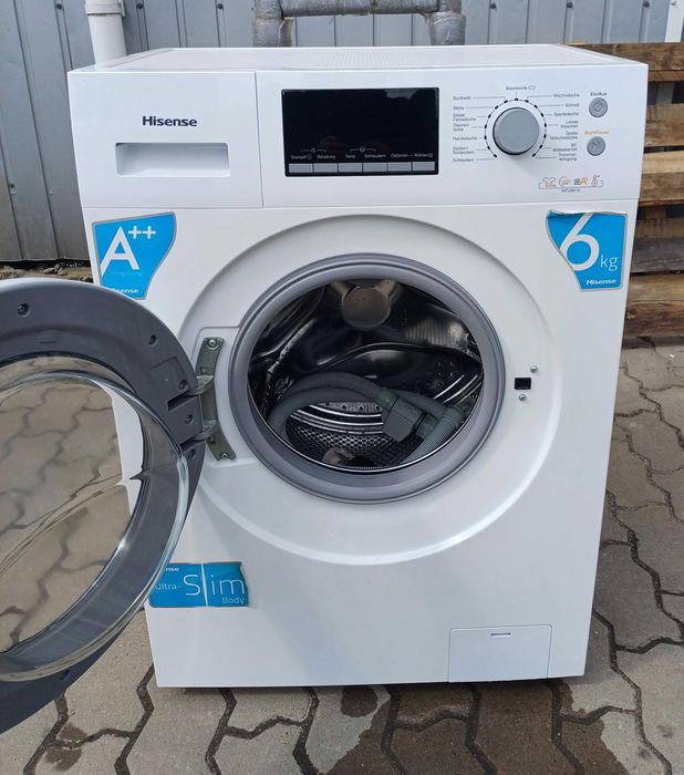 Узкая 45 см стиральная машина Hisense WFU6012 6 кг А++ б/у