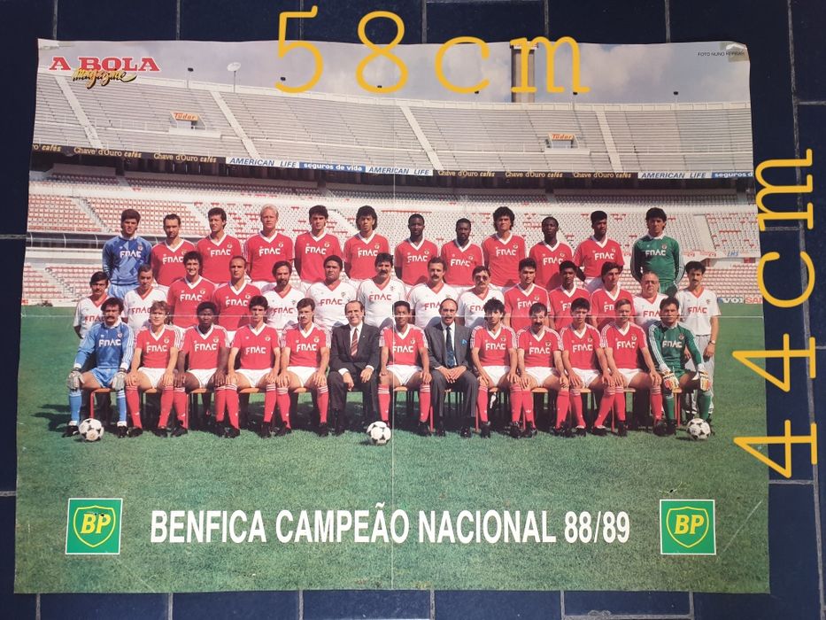 Poster antigo do Benfica 88/89