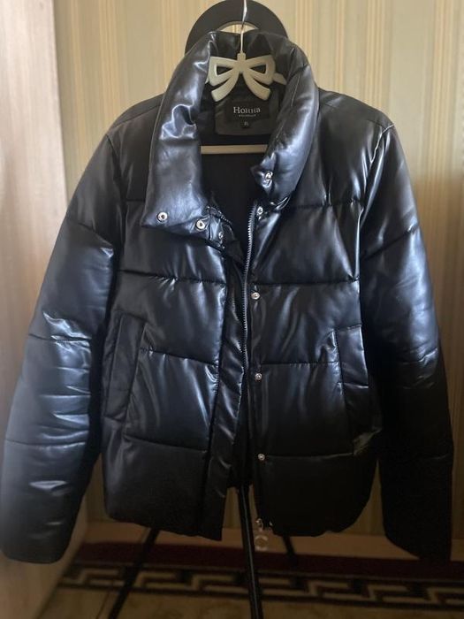 Куртка стеганая экокожа кожа h&m