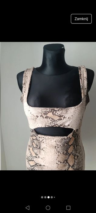 Sukienka o wzorze skóry węża XS-34