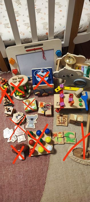 Якісні дерев'яні іграшки на вік 1-2 роки