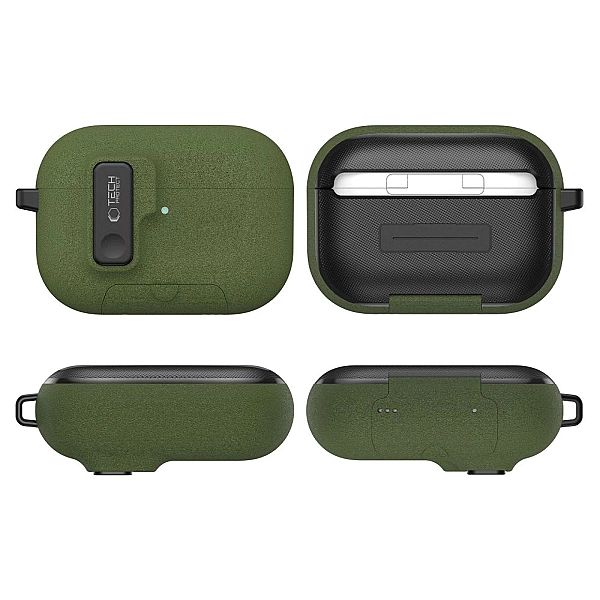 Etui Tech-Protect Slim Hook na AirPods Pro 3 - Zielone