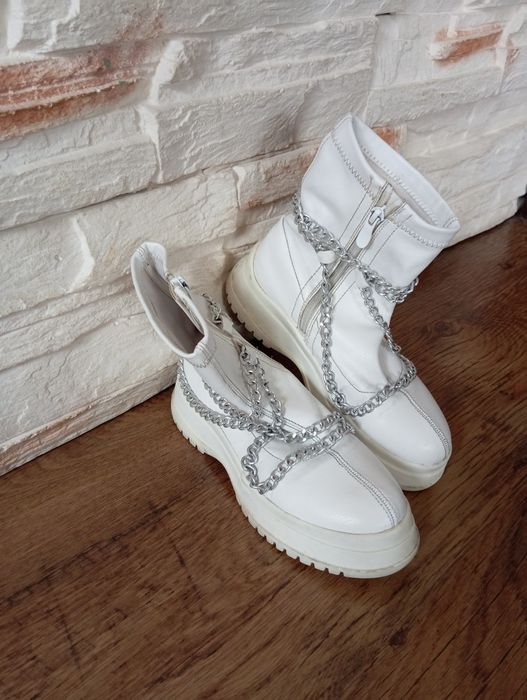 Wiosenne botki Dee Zee RoXie białe r.35   Ż.P.P.