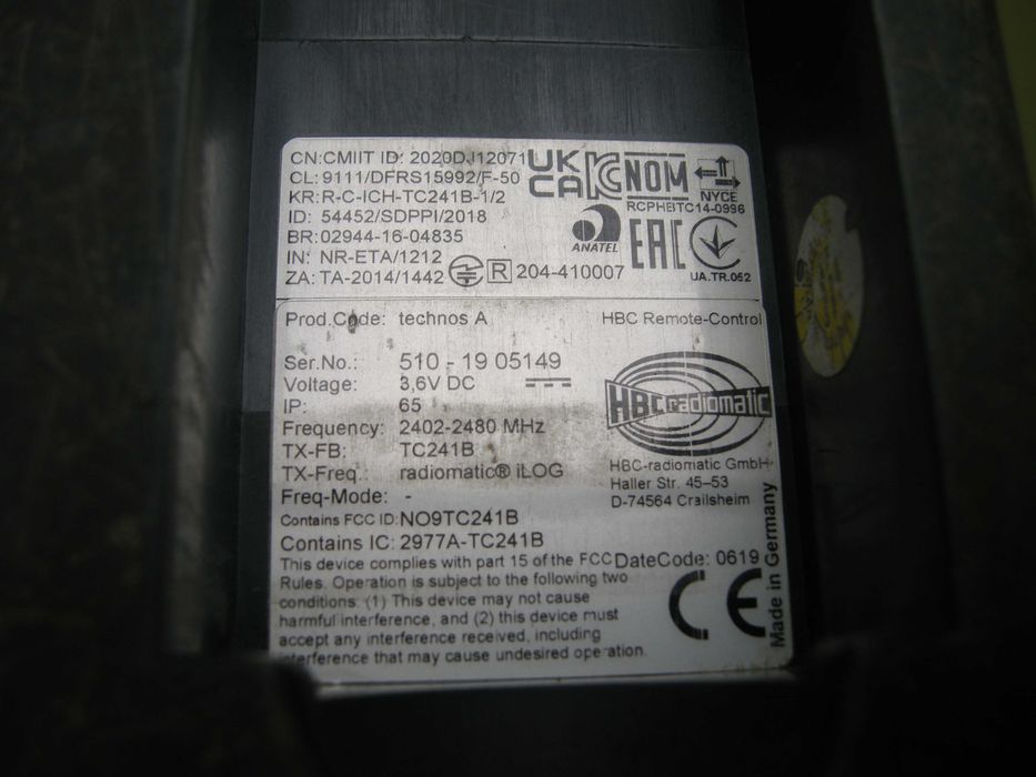 Pilot zdalnego sterowania LIEBHERR