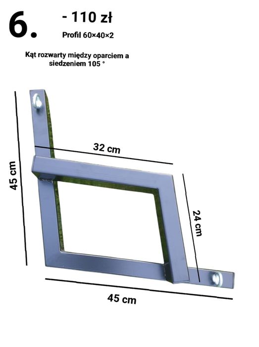 Stelaż huśtawka ocynk meble ogrodowe ławka loft