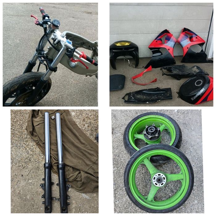 запасні частини zx6r та kawasaki