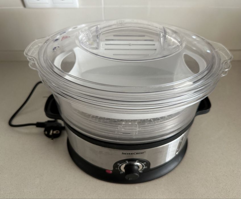 Máquina para cozinhar a vapor com três andares + travessa