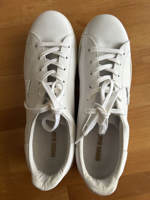 Sapatilhas brancas em pele / couro Umder Blue