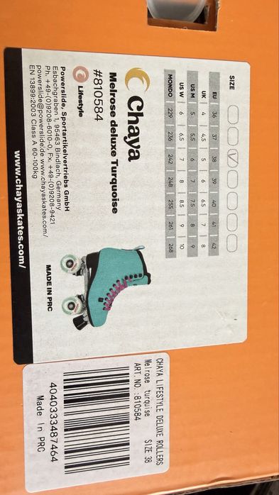 Wrotki Chaya Meldose Deluxe Turquoise roz. 38