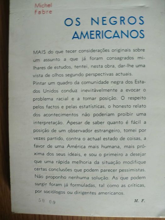 Os Negros Americanos
de Michel Fabre