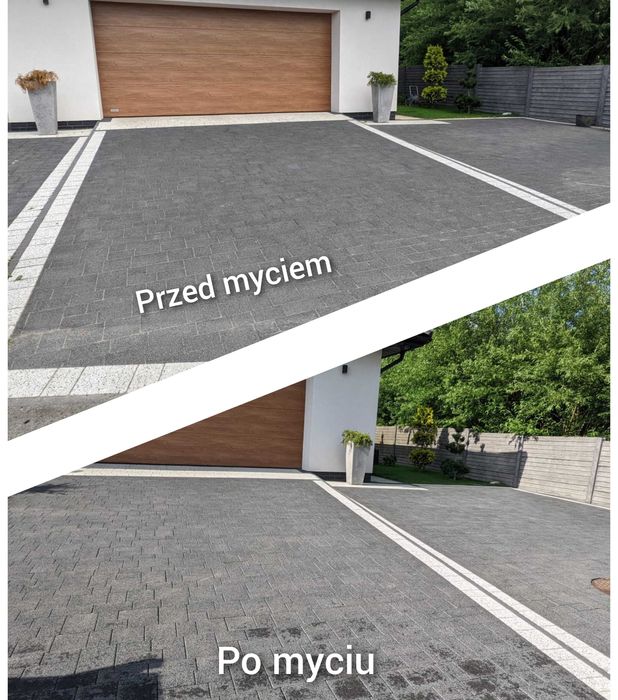 Mycie kostki brukowej