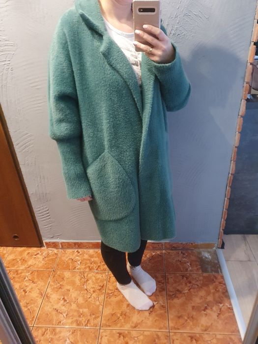 Plaszcz alpaka ciemnazielen