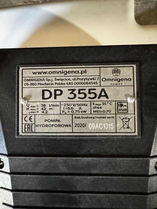 Гідрофор omnimega dp355a