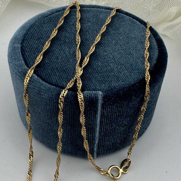 Złoty Łańcuszek 585 Singapur Elegancki Subtelny 2.46G 45CM | Odnowiony (S)