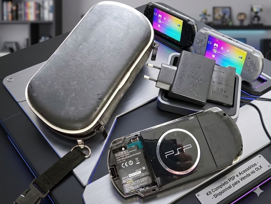 Consola Sony PSP-3004  Brilhante + Acessórios – O Mundo nas Tuas Mãos