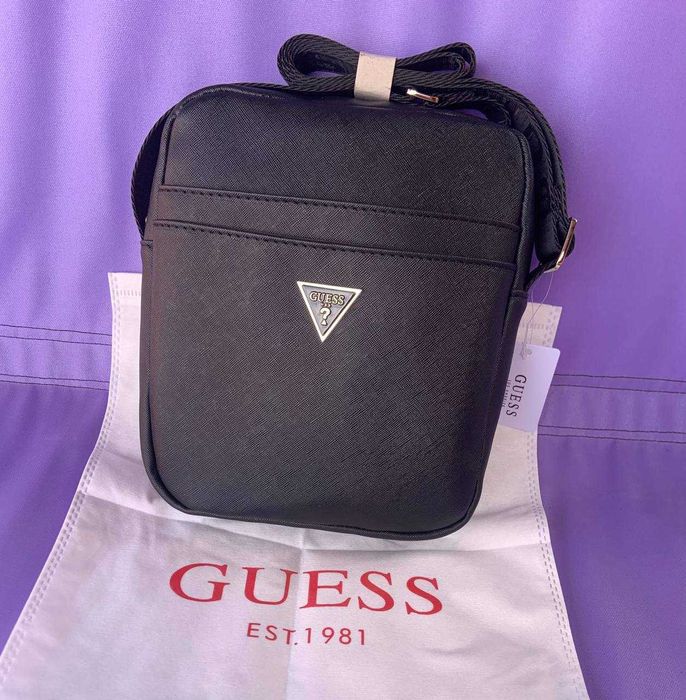 Сумка Guess чорна Сумка чоловіча Guess