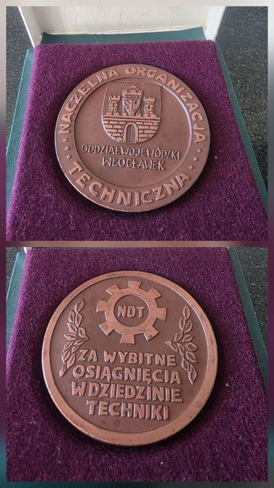 Medal odznaka Not Naczelna Organizacja Techniczna Włoclawek