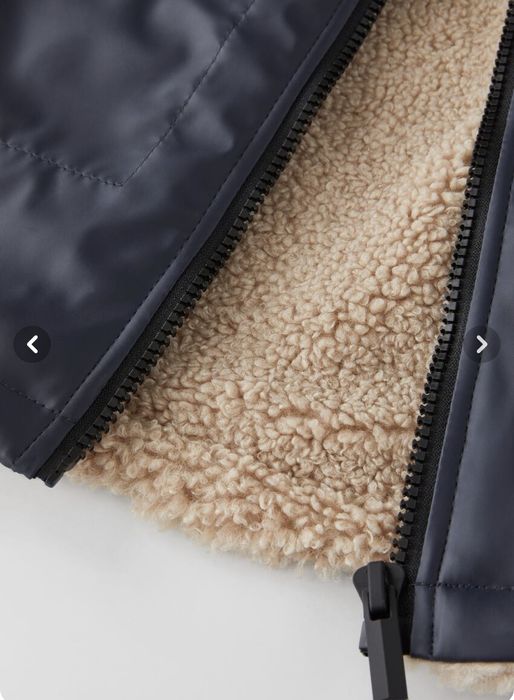 Демисезонная непромокаемая куртка на меху парка пальто плащ ZARA p164